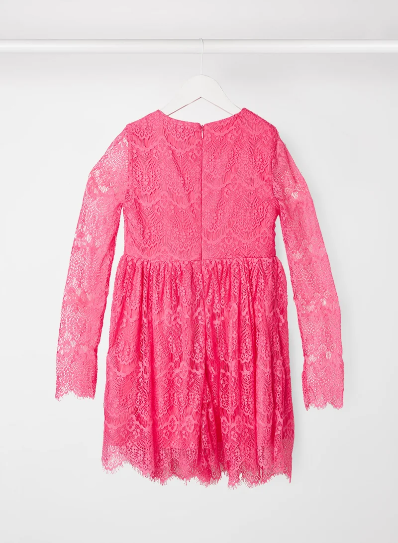 Bardot Junior Kids/Teen Gertrude Lace Dress Fuschia