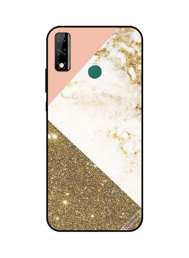 Covernex Golden Glitter And Marble Pattern Protective Case Cover For Huawei Y8S Multicolour
