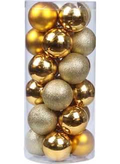 Generic 24-Piece Christmas Tree Hanging Ball Ornament With Lanyard Set Gold  - Image 1