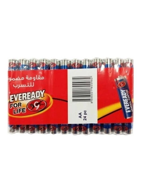 24-قطعة من بطاريات AA أزرق