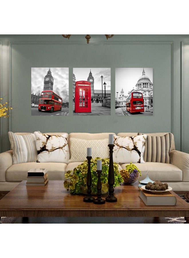 3-Piece Canvas Paintings With Frames Multicolor 43x8x32cm  - Image 4