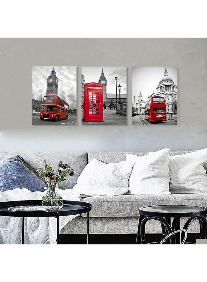 3-Piece Canvas Paintings With Frames Multicolor 43x8x32cm  - Image 5