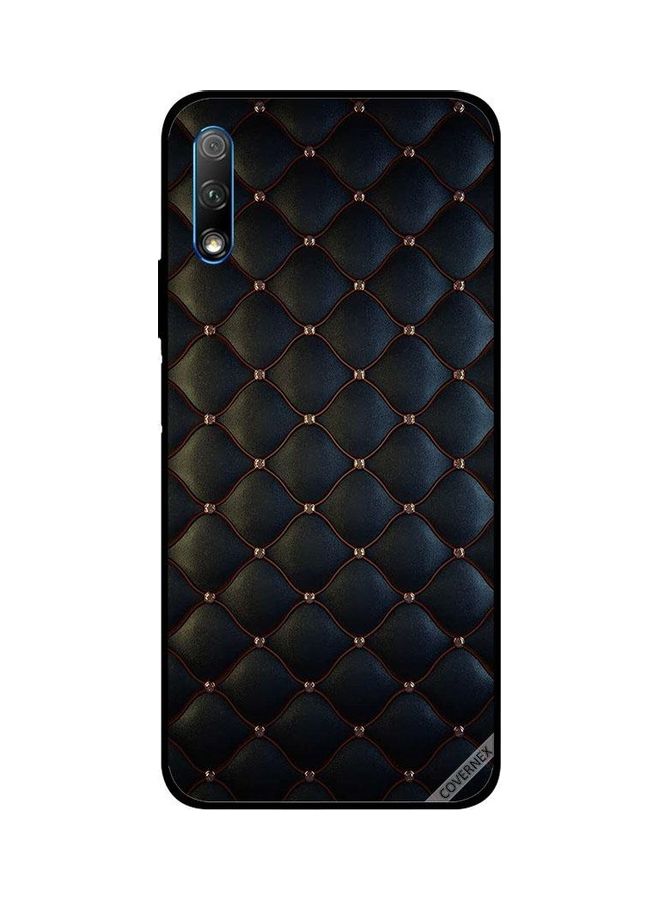 كوفرنيكس غطاء حماية واقٍ بتصميم مسامير معدنية على قماش أسود لهاتف هونر 9X متعدد الألوان - Image 1