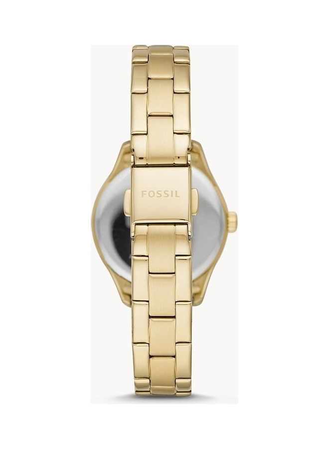 FOSSIL Women's Rye Three-Hand Date Gold-Tone Stainless Steel Watch BQ3638  - Image 2