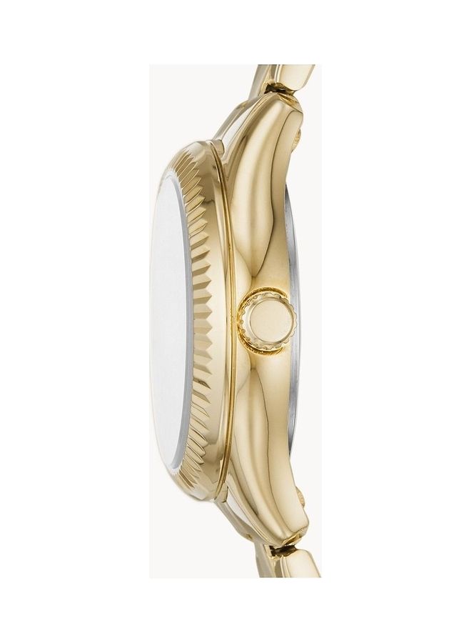 FOSSIL Women's Rye Three-Hand Date Gold-Tone Stainless Steel Watch BQ3638  - Image 3
