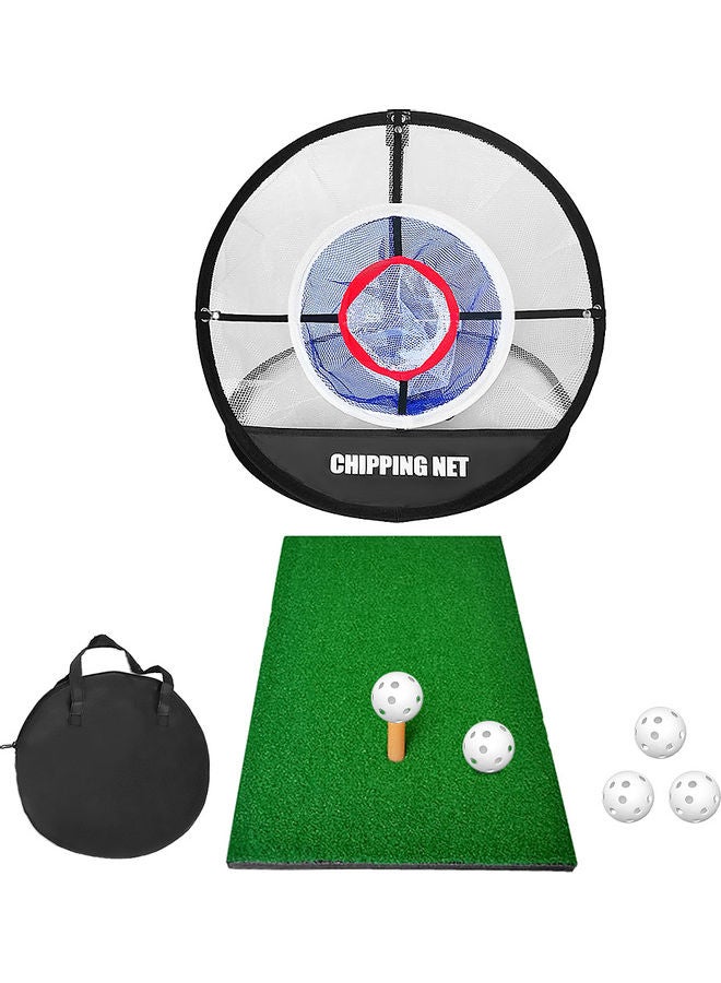 Generic Golf Chipping Net Combo with Hitting Mat with 5 Balls  - Image 1