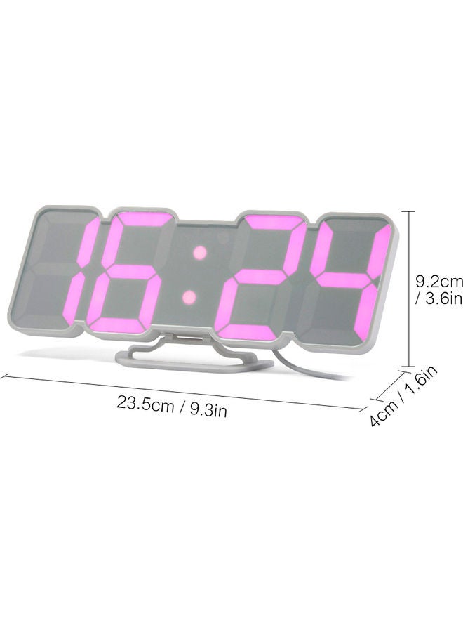 3D Wireless Remote Digital Rgb Led Alarm Clock White 24.7x3x8cm - Image 4