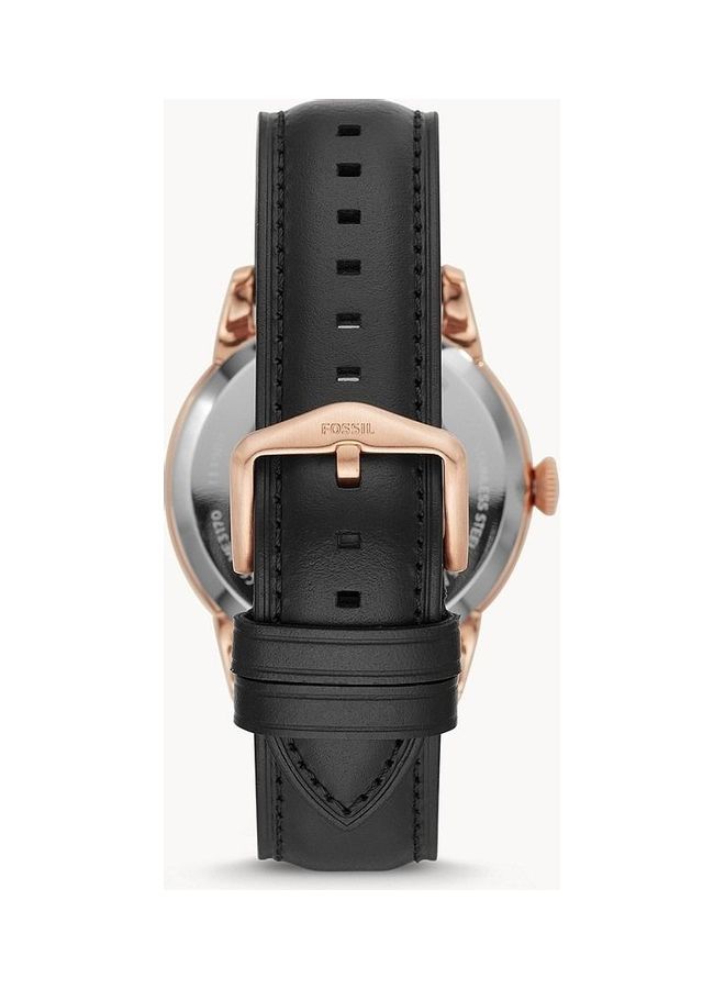 FOSSIL Men's Townsman Automatic Leather Watch ME3170 - 44 mm - Black  - Image 2