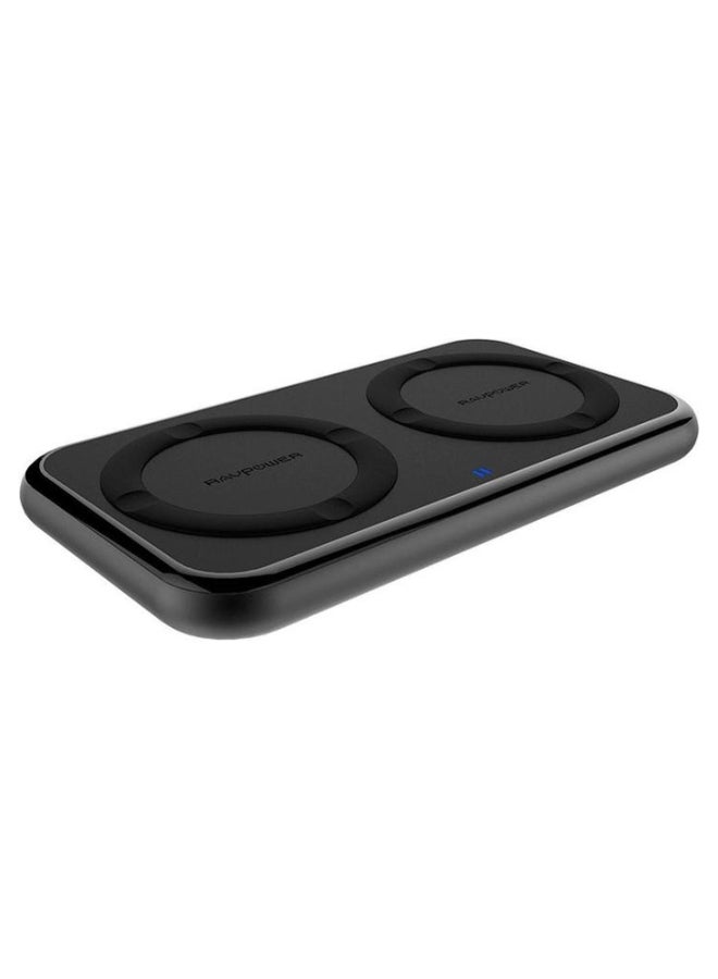 RAVPOWER Dual Pad Wireless Charger Black - Image 2