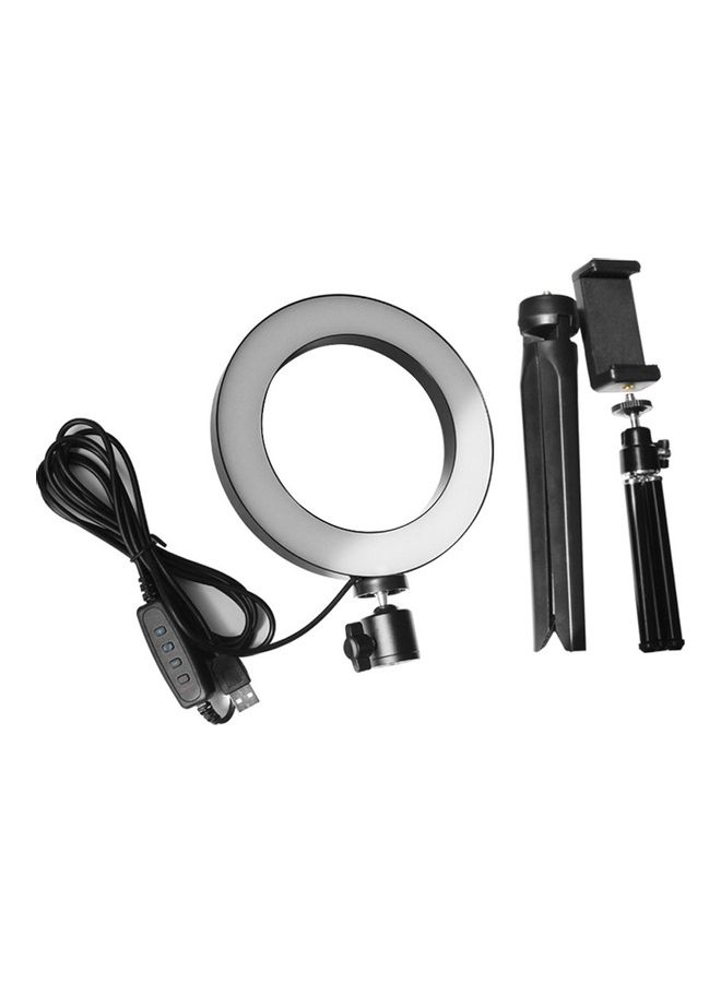 حلقة إضاءة LED قابلة للتعتيم ب10 مستويات و3 ألوان مقاس 6 بوصة مع حامل ثلاثي القوائم وحامل للهاتف متعدد الألوان - Image 5