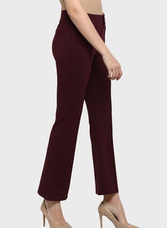 MODE Bell Bottom Detail Jeggings Burgundy  - Image 2