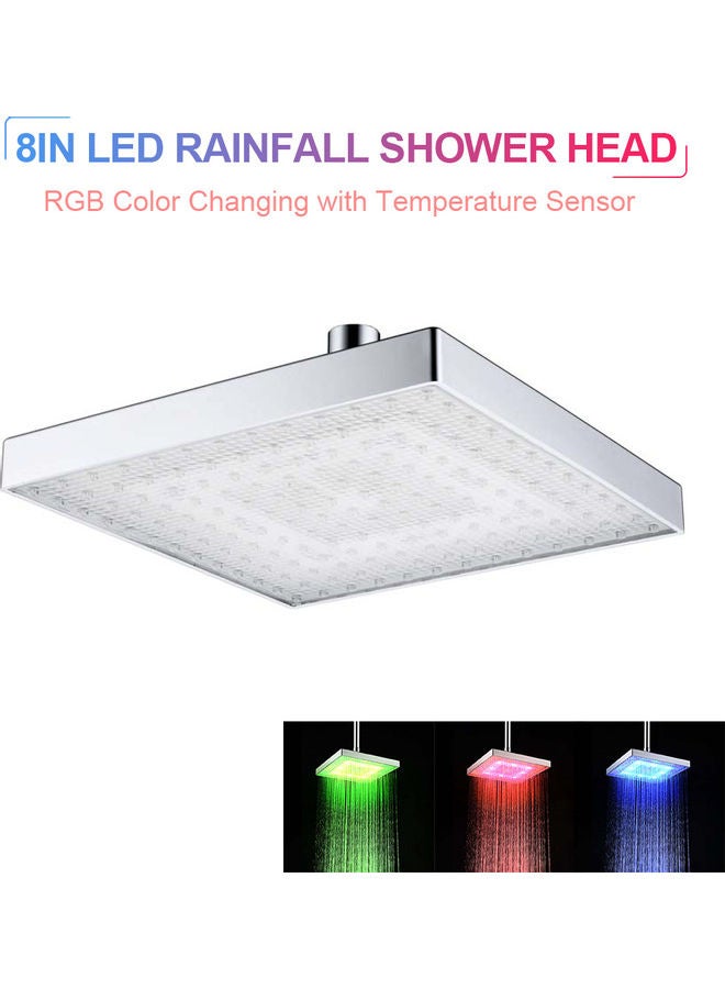 LED Square Shower Head Silver 21.70x8.00x21.20cm - Image 5