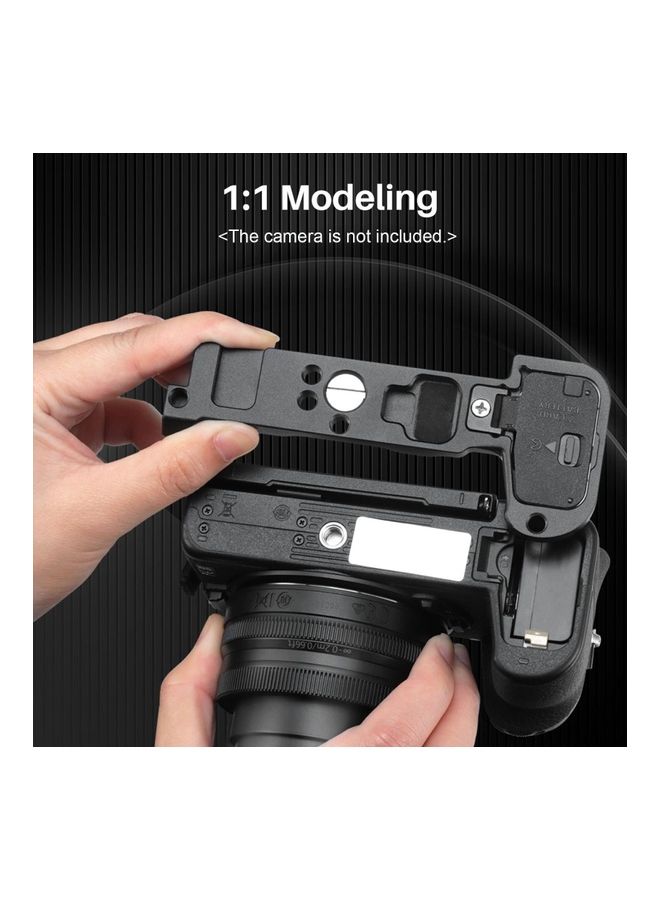 UURIG Camera L-Shape Bracket Metal Extension Plate with Screw Holes Black  - Image 4