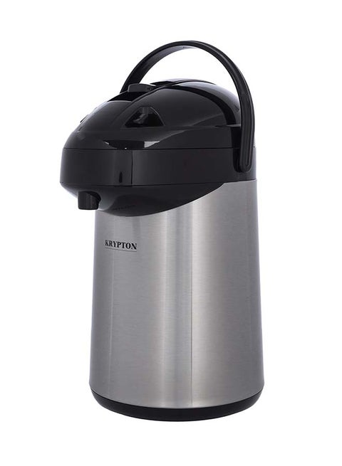 2.5L Stainless Steel Airpot Flask Silver/Black 30x30x7cm