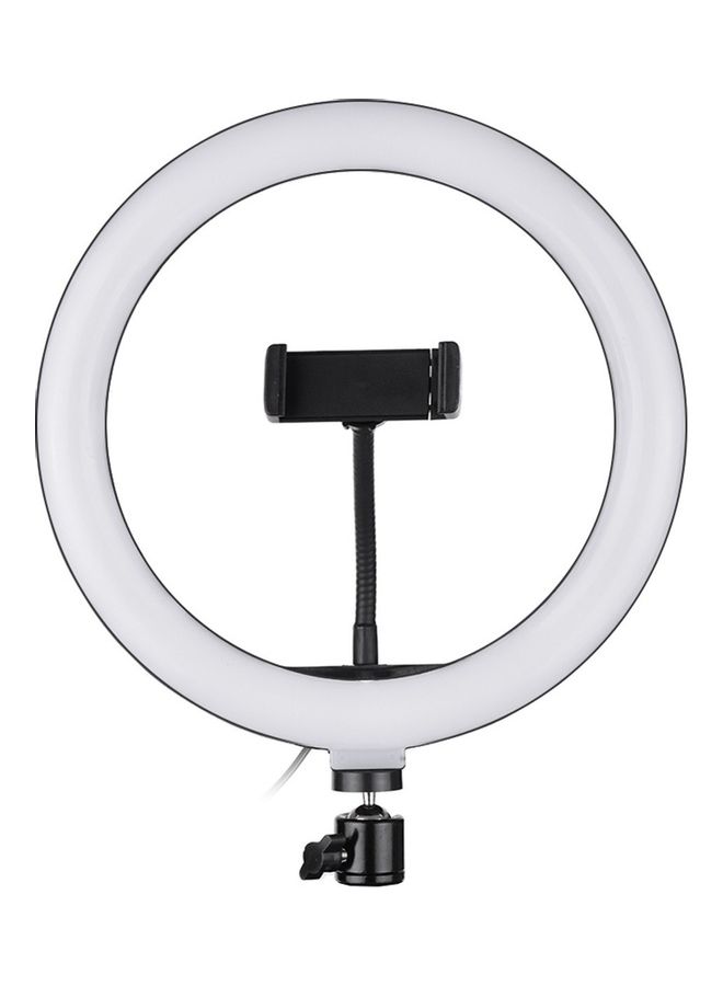 3-Mode LED Ring Light with Mini Ball Head and Phone Holder White/Black - Image 4