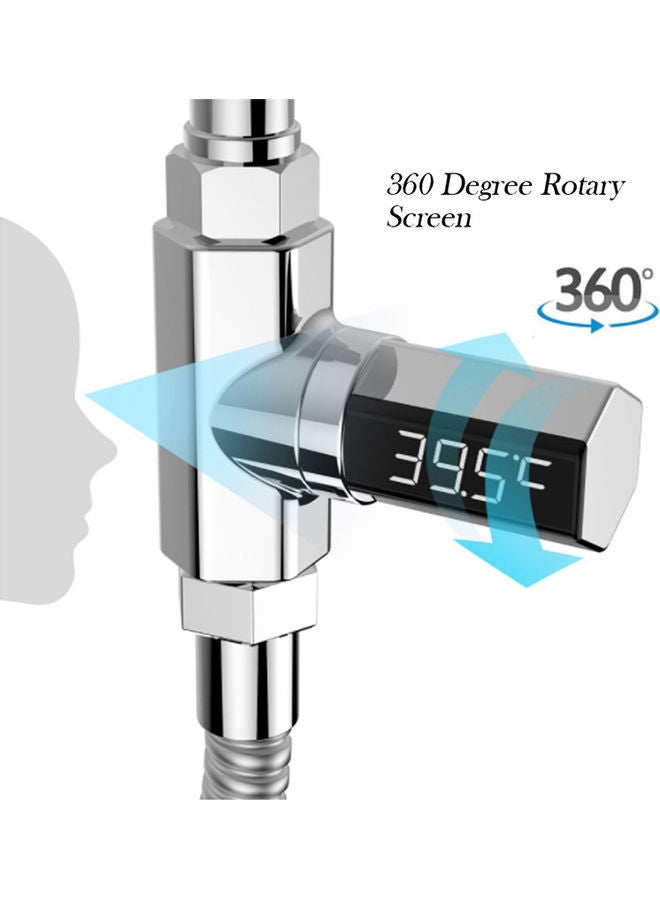 LED Shower Digital Thermometer Silver 11.00x3.00x10.00cm - Image 4