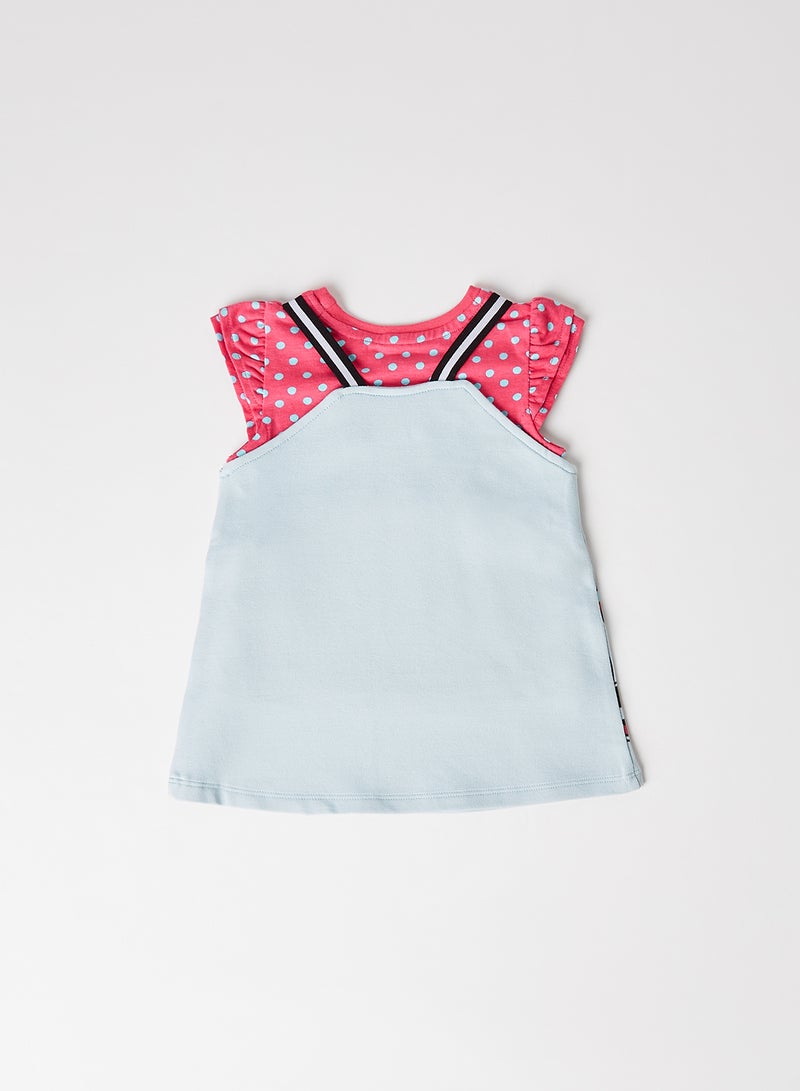 Baby Trendy Modern Girls 2-Piece Casual Clothes Set Multicolour