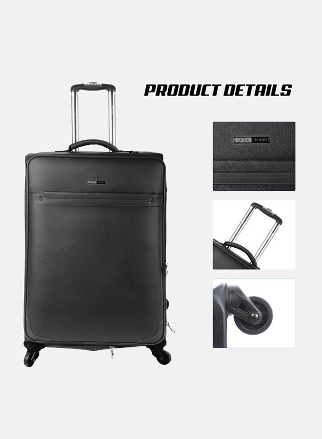 بارا جون طقم حقائب سفر بعجلات دوارة للأمتعة مكون من 4 قطع أسود - Image 2