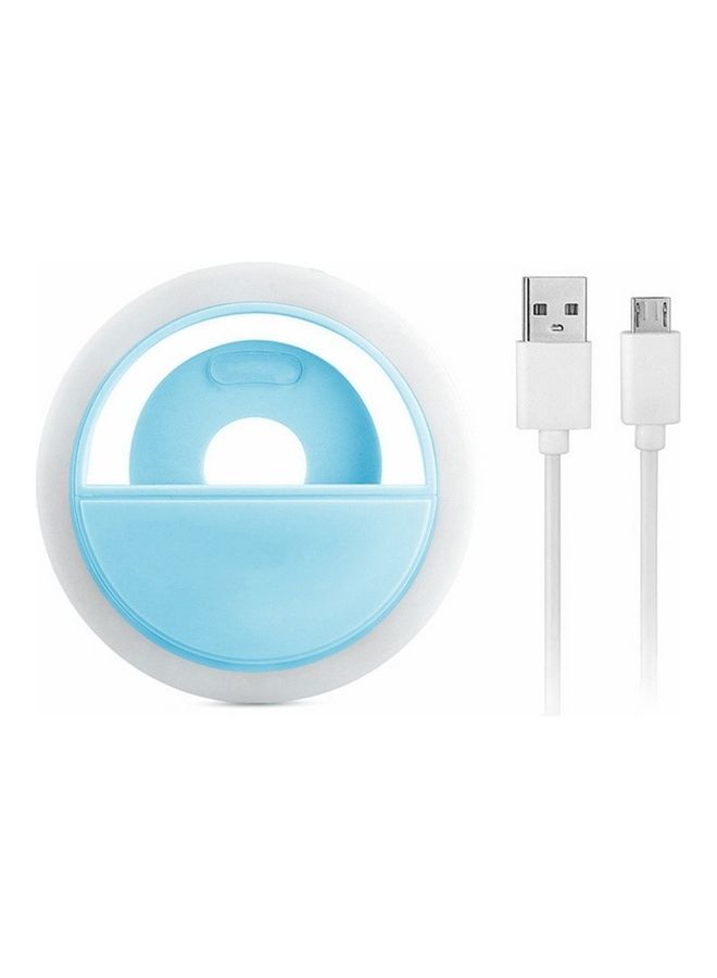 حلقة إضاءة LED محمولة لتصوير السيلفي للهواتف المحمولة أزرق - Image 1
