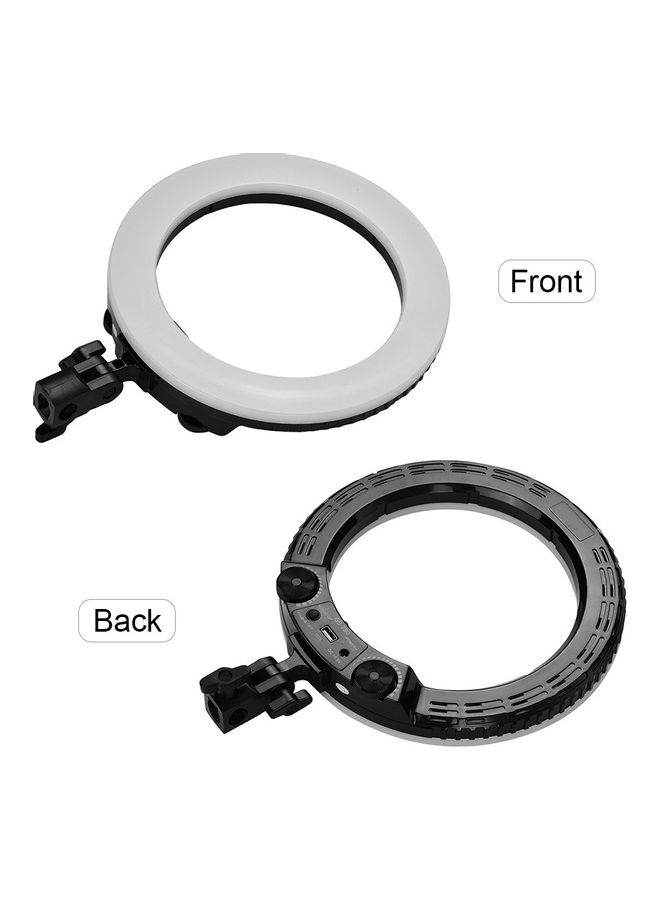 Generic - LED Ring Light with Cell Phone Holder 28W White/Black - Image 1