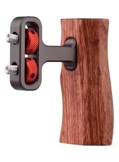 Generic Wooden Handle Side Hand Grip Universal Camera Cage Brown  - Image 2