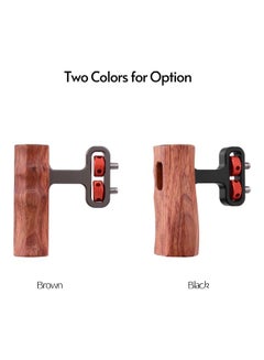 Generic Wooden Handle Side Hand Grip Universal Camera Cage Brown  - Image 5