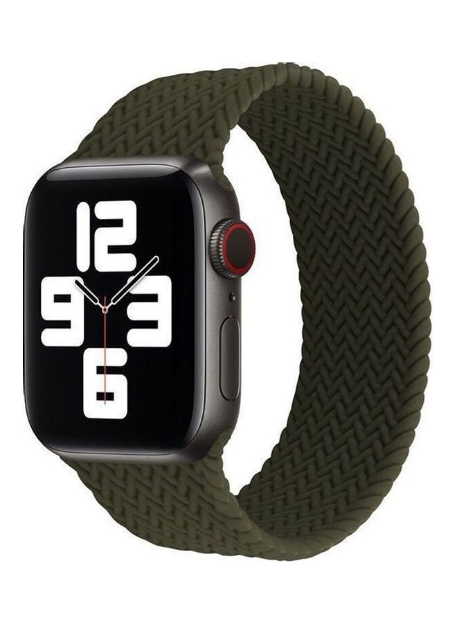 shAyzee Braided Replacement Band For Apple Watch Series 1/2/3/4/5/6/SE 42/44mm Green