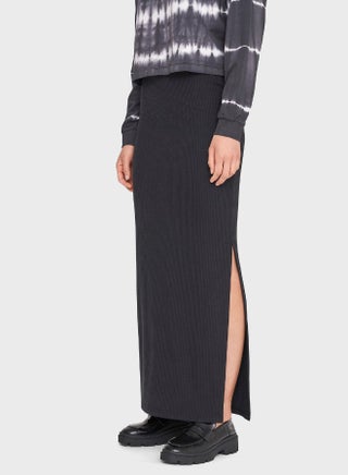 Stripe Detail High Rise Maxi Skirt Black - v1617864208/N46235736V_2