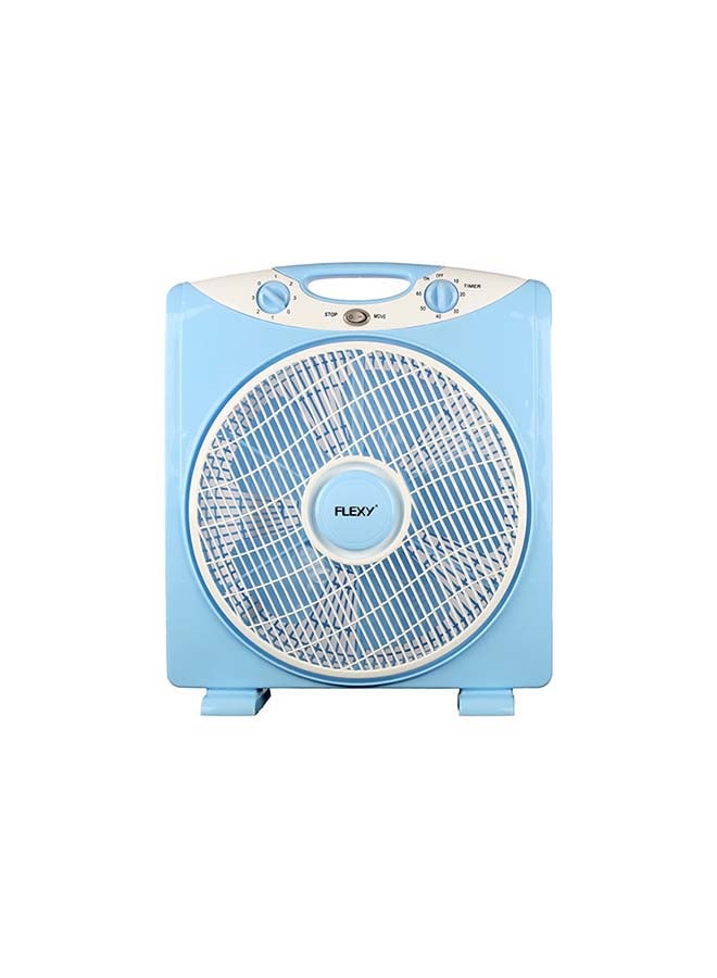 Flexy 13 Inches Compact 3 Speed Rotating Box Fan With Timer FB1717F5 Blue - Image 1