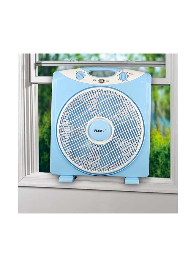Flexy 13 Inches Compact 3 Speed Rotating Box Fan With Timer FB1717F5 Blue - Image 3
