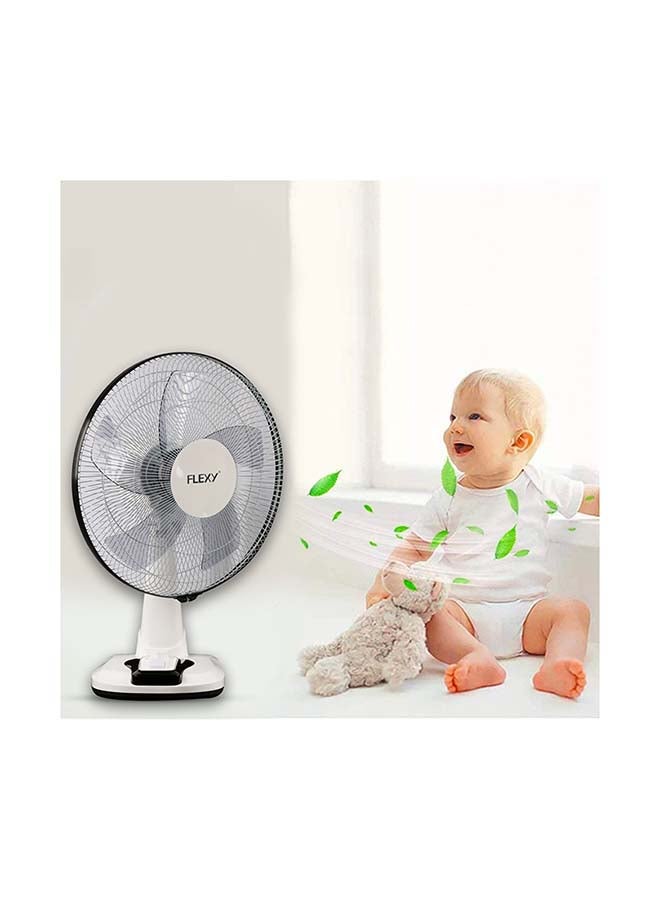 Flexy - 16 Inches 5 Leaf 3 Speed Rotating Table Fan FT1714F5 White - Image 1