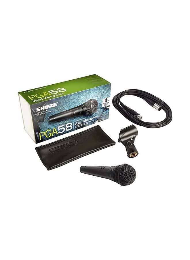 Shure - Cardioid Dynamic Vocal Microphone PGA58-XLR-E Black - Image 1