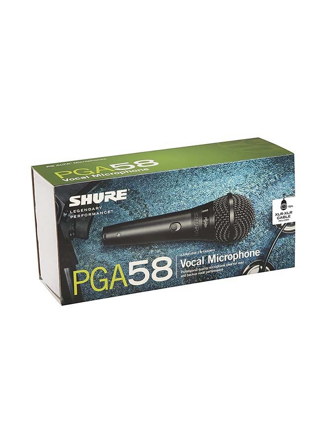 Shure - Cardioid Dynamic Vocal Microphone PGA58-XLR-E Black - Image 1