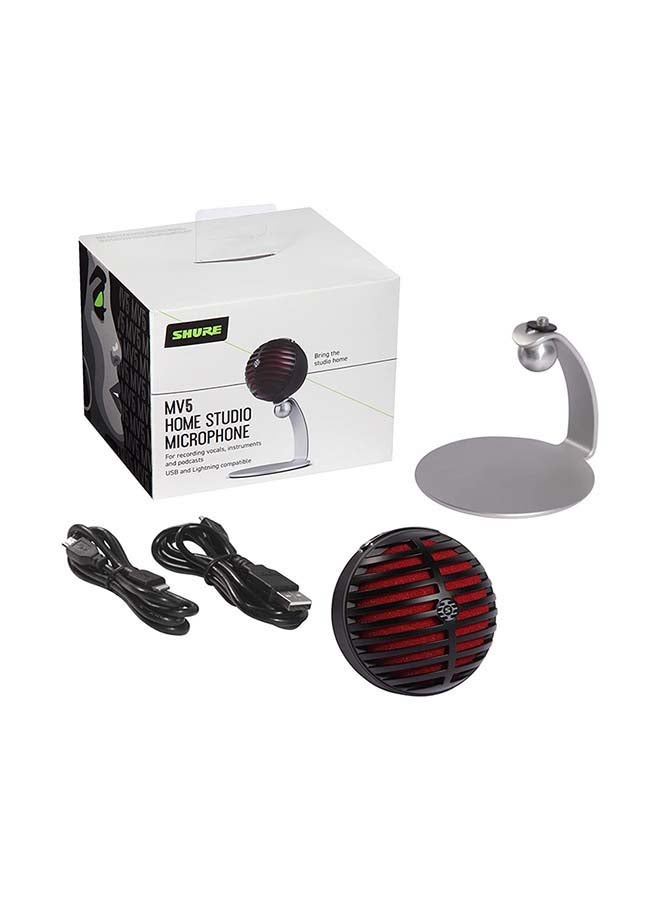 Shure Digital Condenser Microphone With USB And Lightning Cable MV5-B-DIG Black  - Image 4