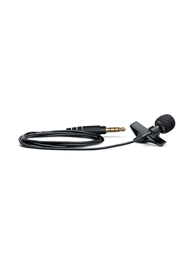Shure Omnidirectional Condenser Lavalier Microphone MVL-3.5MM Black  - Image 1