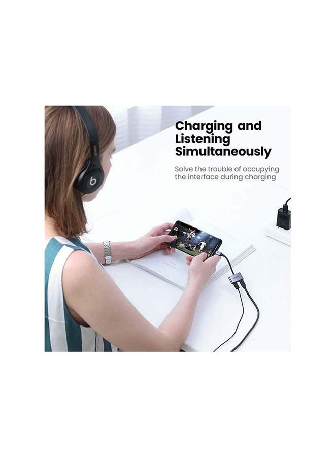 Ugreen - Type C Earphone Stereo Audio Adaptor Silver - Image 1