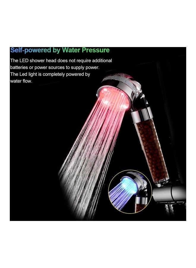 ED Shower Head Ionic Filter Automatically Color-Changing Multicolour