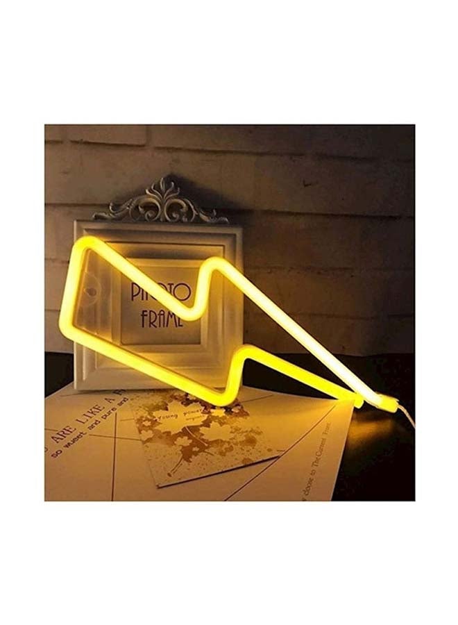 فاشون هوم ديكور حائط على شكل لافتة مضيئة بإضاءة LED أصفر 34x13x2سم  - Image 3