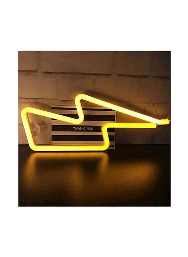 فاشون هوم ديكور حائط على شكل لافتة مضيئة بإضاءة LED أصفر 34x13x2سم  - Image 4