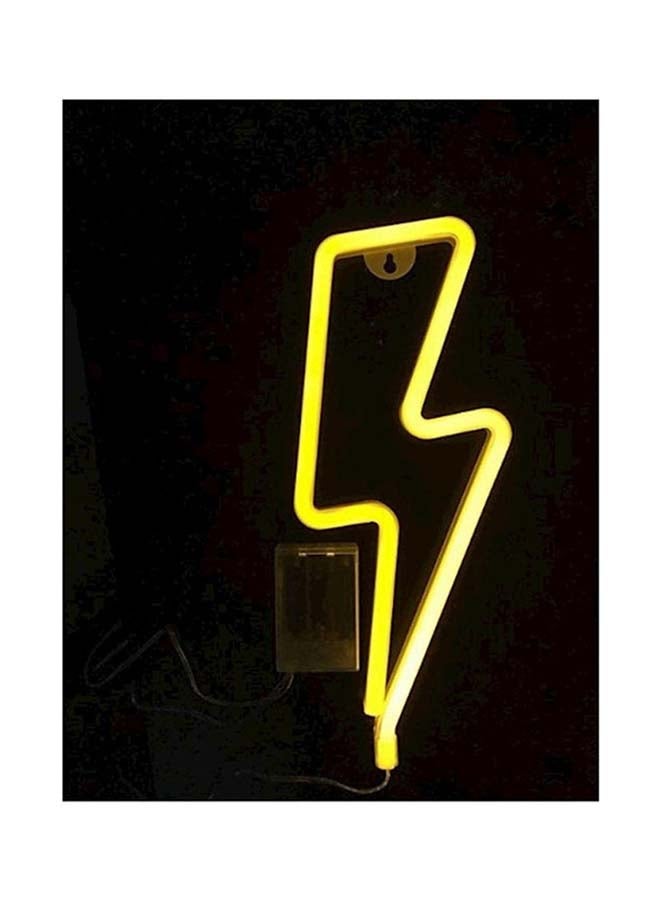 فاشون هوم ديكور حائط على شكل لافتة مضيئة بإضاءة LED أصفر 34x13x2سم  - Image 1