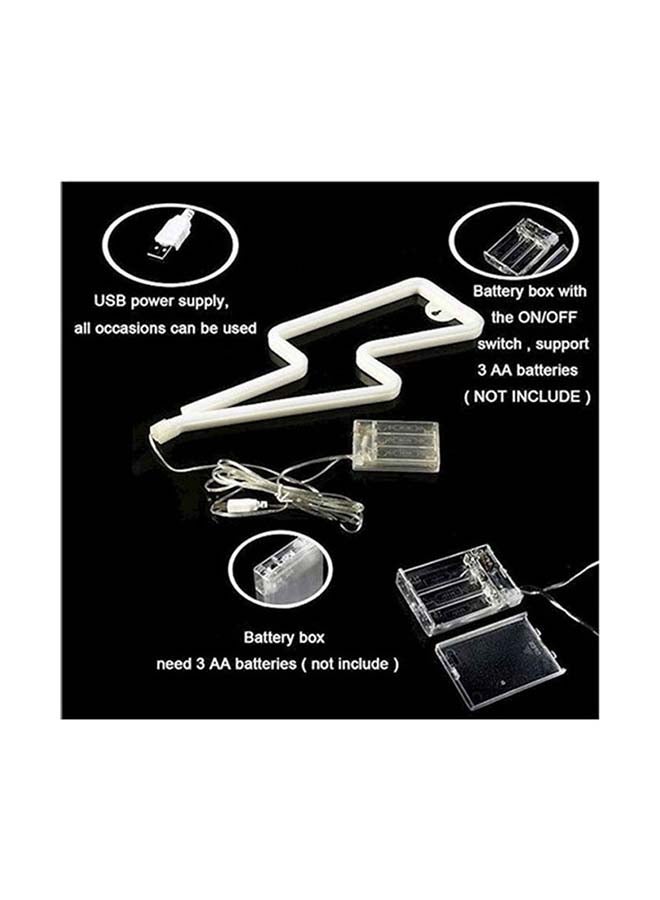 فاشون هوم ديكور حائط على شكل لافتة مضيئة بإضاءة LED أصفر 34x13x2سم  - Image 5