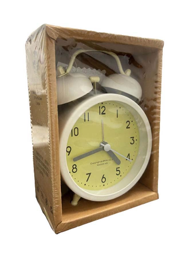 Twin Bell Analog Alarm Clock Yellow 4.53x2.32x6.5inch - v1617864801/N46355505A_5