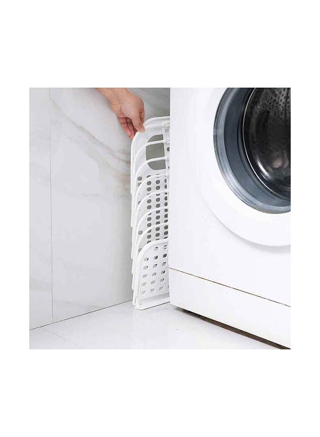 fashionhome Foldable Laundry Basket White 28x17x46cm - Image 2