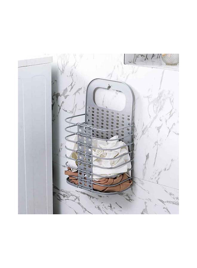 fashionhome Foldable Laundry Basket Grey 28x17x46cm - Image 2