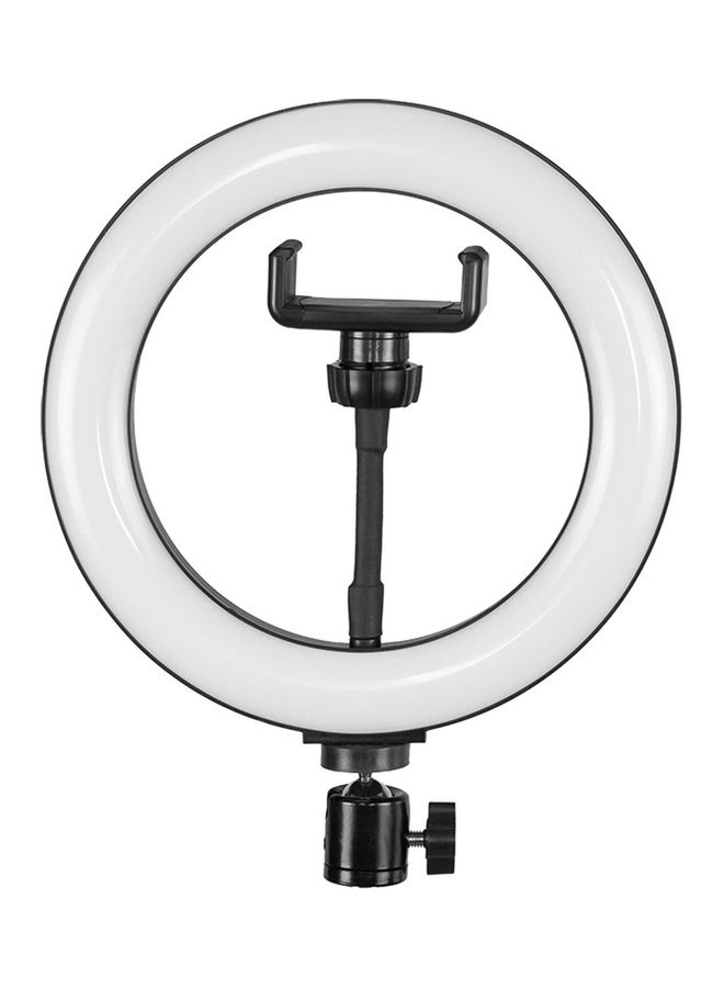 LED Ring Light with Ball Head Phone Clamp for Photography Black/White - Image 3
