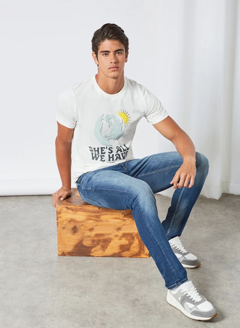 DEDICATED Stockholm All We Have T-Shirt Off-White