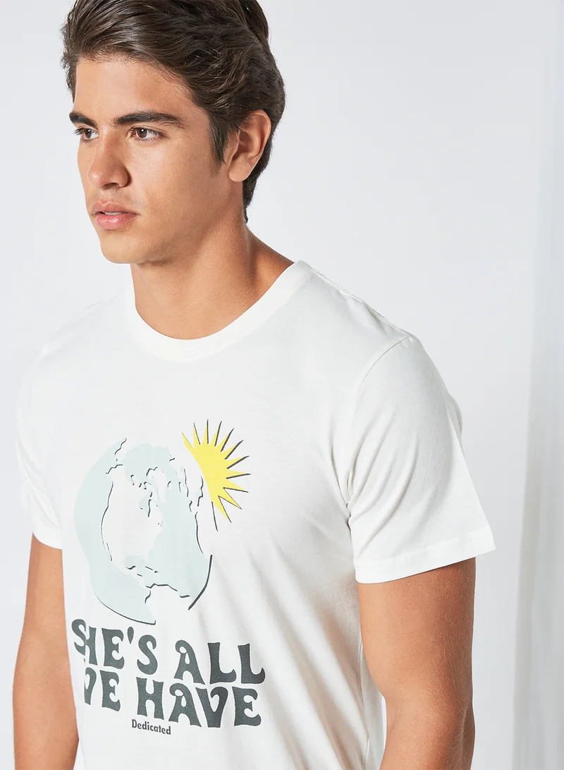 DEDICATED Stockholm All We Have T-Shirt Off-White