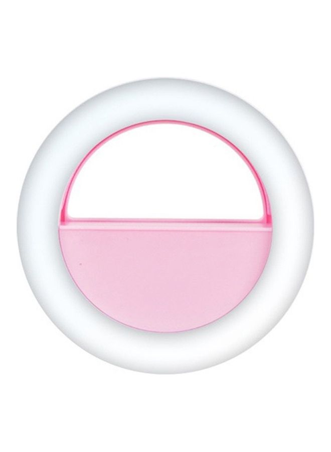 Mini Selfie LED Ring Light Pink - Image 1