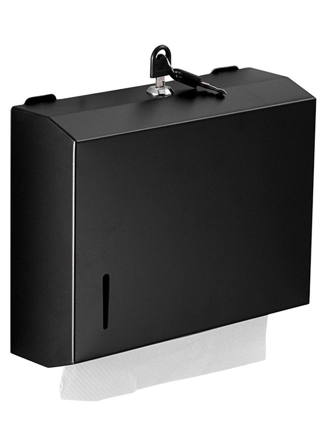 Stainless Steel Bathroom Toilet Tissue Dispenser Black  - Image 1