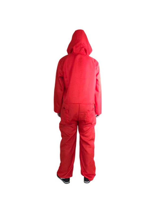 HALAMODO Mask Cosplay Jumpsuit Red  - Image 3